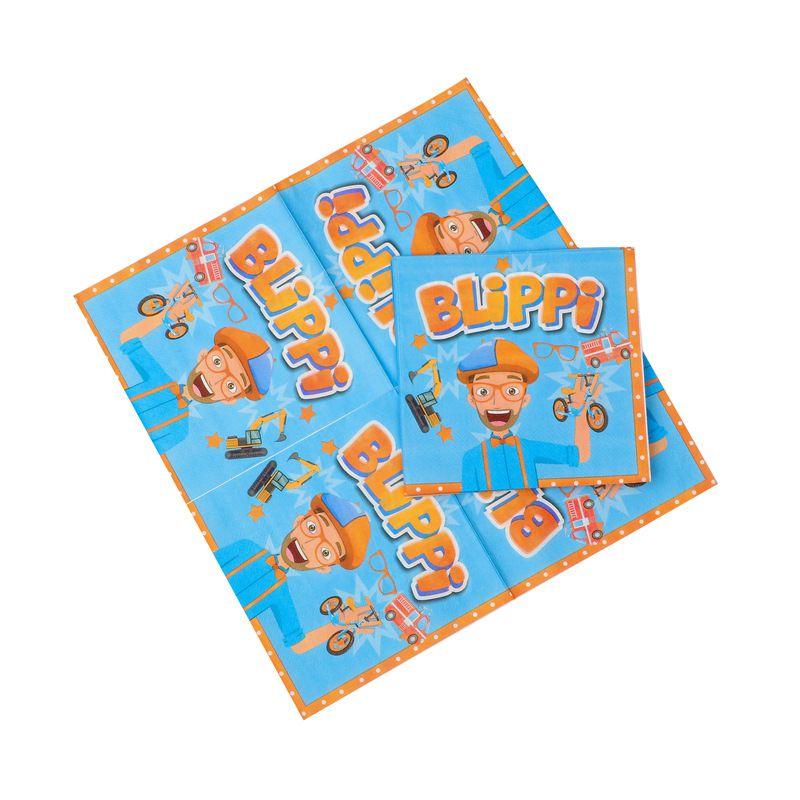 Birthday Party Blippi Supplies Paper Cups Plates Banner Straw Kids Balloon Decor