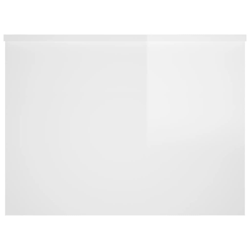 Vidaxl Coffee Table, Glossy White, 80X55.5X41.5 Cm