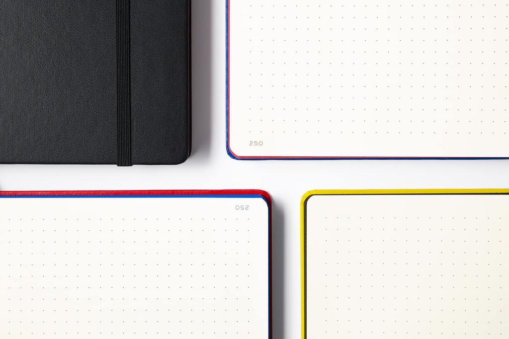 Leuchtturm Bauhaus Notebook, Dot Grid, A5, Red Dot, Royal Blue, 359618 (Authentic Import)