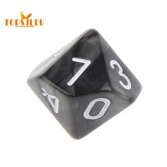 Mehrseitige einfarbige TRPG-Spiel D10 polyedrische Würfel – 10-teiliges Set, lebendige Farben, perfekt für Party-Requisiten