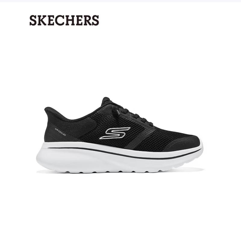 Skechers Women's 125853-BKW Casual Walking Shoes