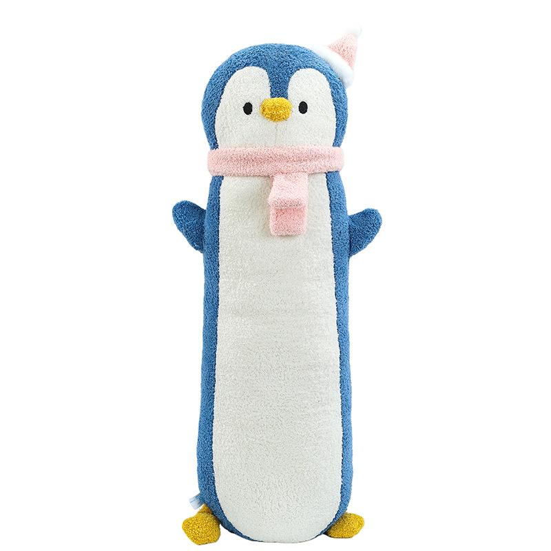 Entzückendes graues Pinguin-Stofftier Plüschtier Puppe Für Kinder Geburtstagsgeschenk Weiches Kuscheliges Langes Kissen Schlafbegleiter 90cm