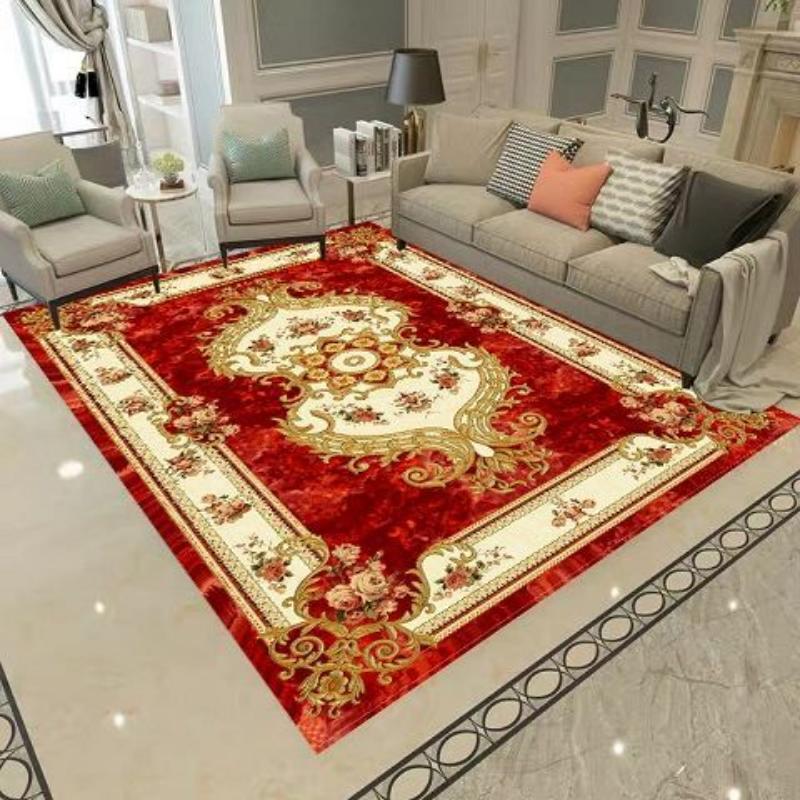 Chinese Style Living Room Carpet Coffee Table Floor Mat Chinese Style Study Bedroom Bedside Home Decoration Non-slip Floor Mat