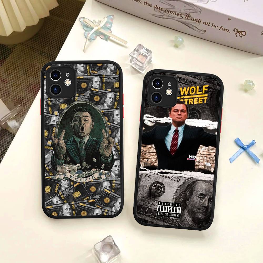 Classic Movie W-Wolf Of W-Wall S-Street Matte Translucent Phone Case For Iphone 16 ProMax 15 14 13 12 11 X XS PRO Plus