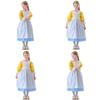 Halloween Farm Girl Costume With Polyester Fabric For Kids Stage Performance