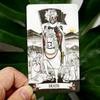 10,3*6 cm Tarot Tajemne Lustro Kobieca Sztuka Tarot W Bogatej Symbolice Z Monochromatycznym Obszarem:Karty czarne, białe, czerwone, złote 80 szt.