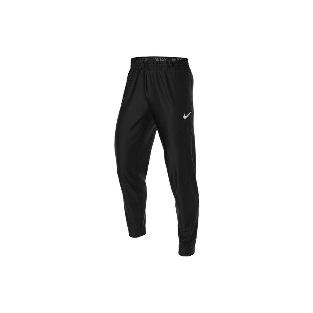 Nike Solid Color Logo Print Drawstring Elastic Waist Joggers Men Bottoms Black Cd7702-010