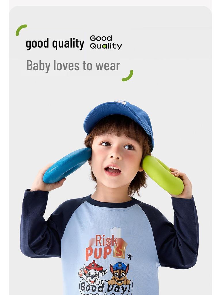 Дитяча футболка з довгим рукавом та круглим вирізом PAW Patrol для хлопчиків та дівчаток - Весна/Осінь Нове надходження