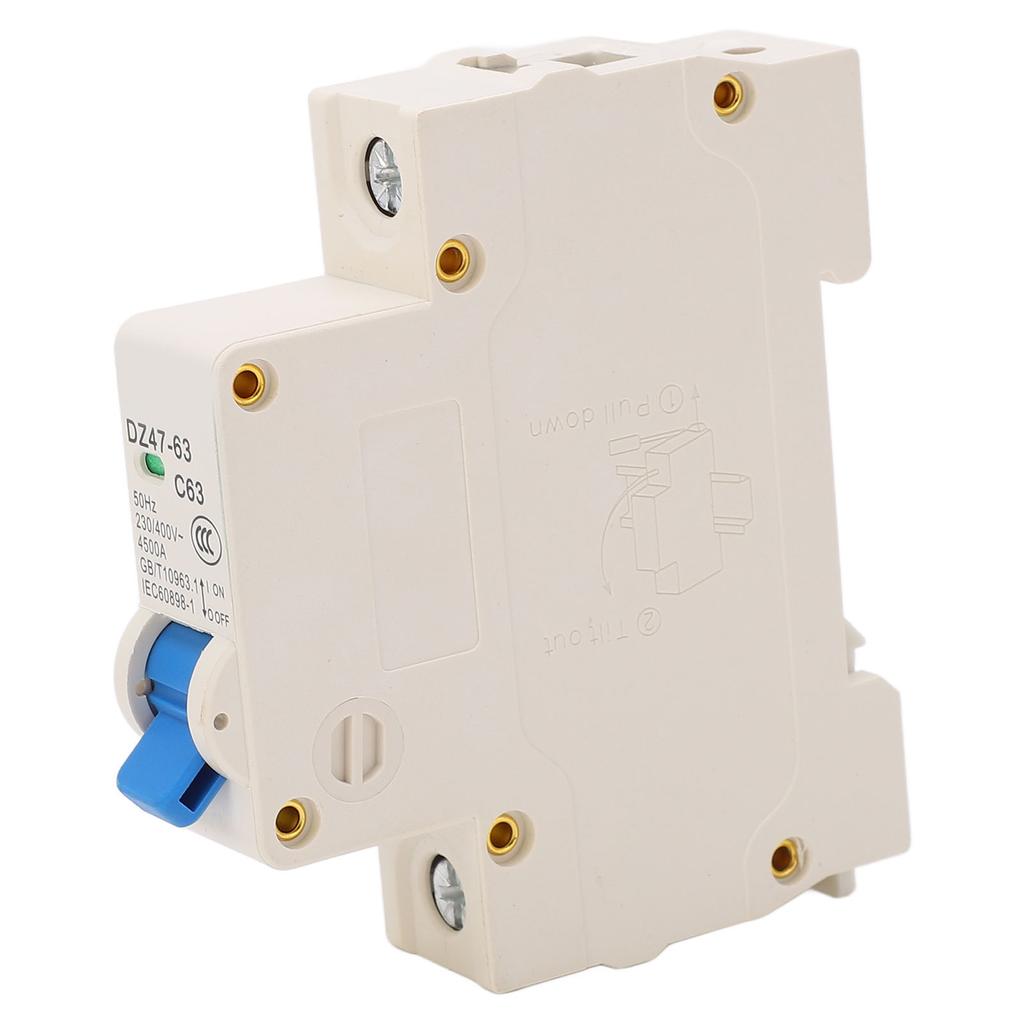 Kismegszakító 1P 4500A Megszakítóképesség Lángálló DIN Sínre Szerelhető Kismegszakító