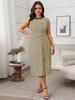 European & American Women's High-Waisted Striped Dress - Elegant Spring/Summer 2025 Collection