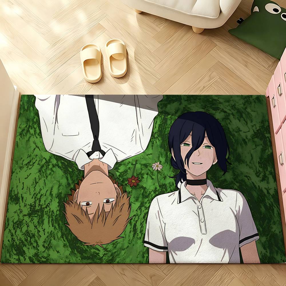 Anime C-Chainsaw M-Man Reze Carpet Bathroom Anti-slip Mat Door Mat Home Decoration Mat Entrance Door Mat Scratch-resistant Mat