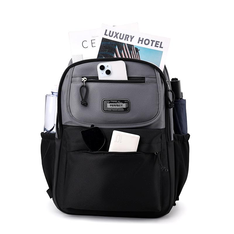 Schoolbag American Campus Student Schoolbag Men and Women Trendy Cool Large Capacity Travel Bag High School Backpack Niche Backpack