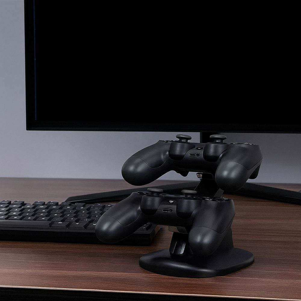 Black Dual USB Charger Stand Fast Charging Game Controller Stand Gamepads Charger  Game Controller