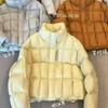 Popular white duck down stand-up collar square down jacket women's short winter fashion small warm jacket tide