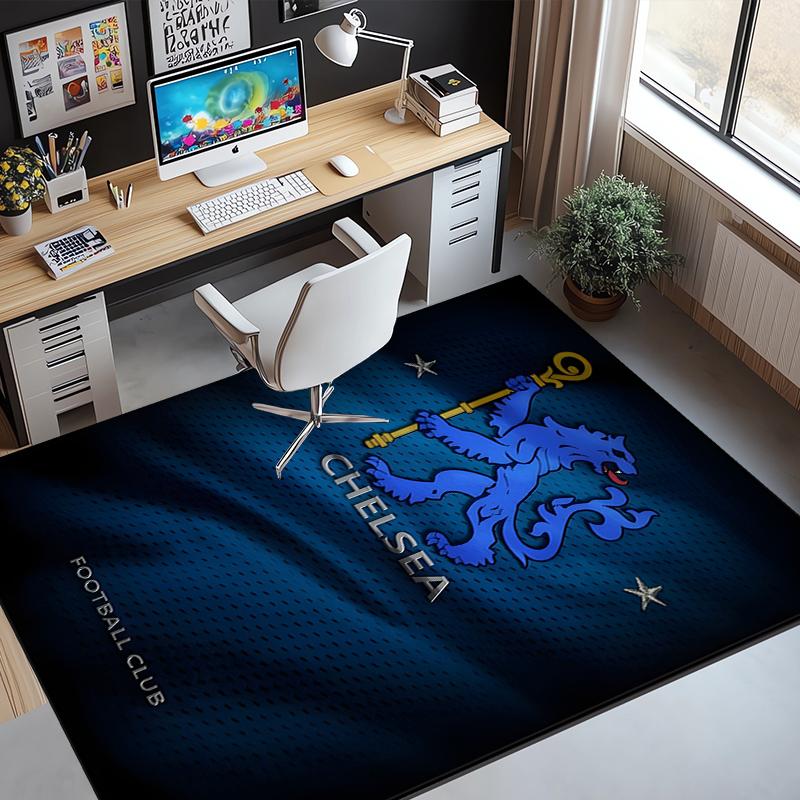 Chelsea F.C Pattern Rug, Indoor/Outdoor Mat, for Picnic, Gameroom, Bedroom, Office, Living Room, Home Decor Carpet, Birthday Gift
