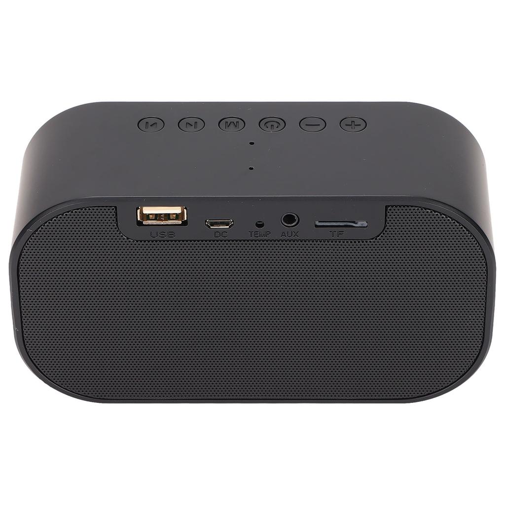 Alarm Clock Bluetooth Speaker Smart Speaker with Clock with 3 Adjustable Level BrightnessBlack