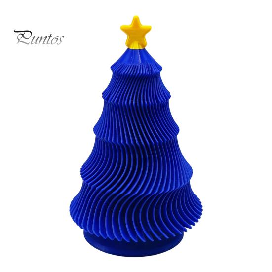Travel Fidget Gadget 3D Printed Christmas Tree Toy, Lightweight Mini Desktop Ornament, Anxiety Relief Spinner Decompression Hand Toy for And