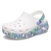 Crocs Breathable Round-toe Butterfly Platform Clogs Unisex White