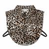 Leopardenmuster Falscher Kragen Elegant Leicht Abnehmbarer Kragen Plissiertes Design Dekorative Falscher Hemdkragen Damenmode