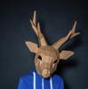 3D Paper Model Wearable Mask Rabbit Animal Cosplay DIY Papercraft Origami Headgear Christmas Halloween Prom Party Girls Gift