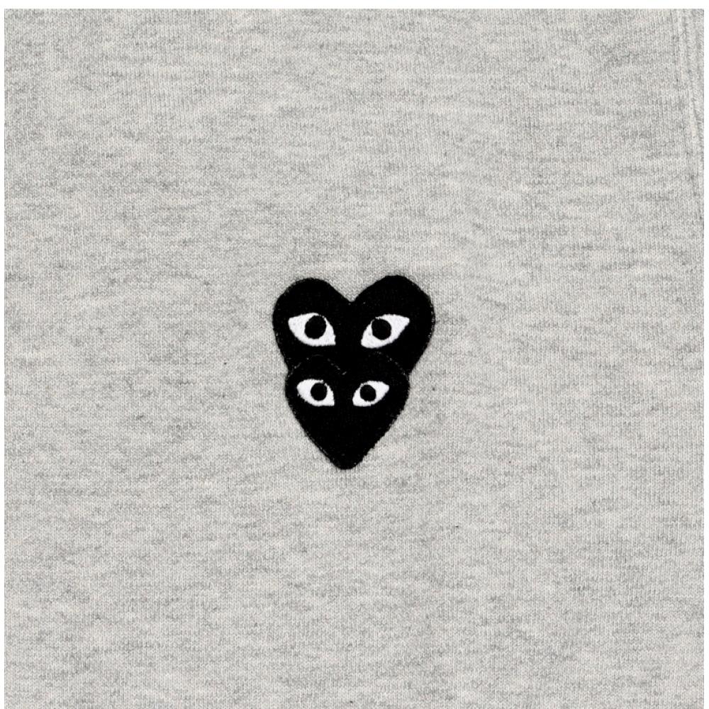 Comme Des Gar Ons Play Black Double Heart Badge Hoodie Ax T302 051
