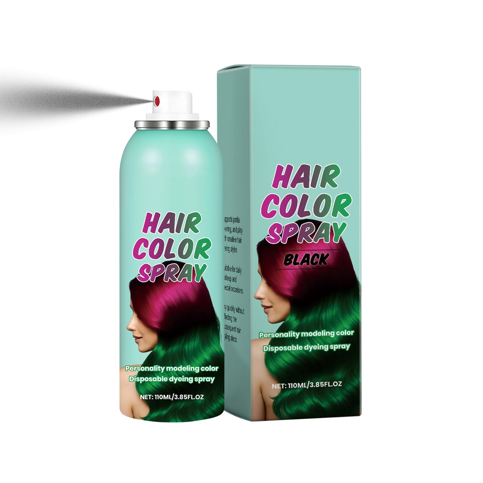 

Временный спрей для волос для покрытия одноразовый краткосрочный спрей для волос, восстанавливающий цвет, крем для волос, временное средство для восстановления цвета волос, 110 мл One Size чёрный