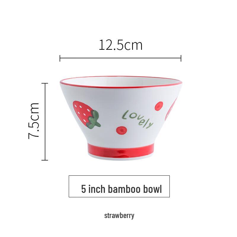 ZISIZ Pastoral Style Ceramic Conical Bowl