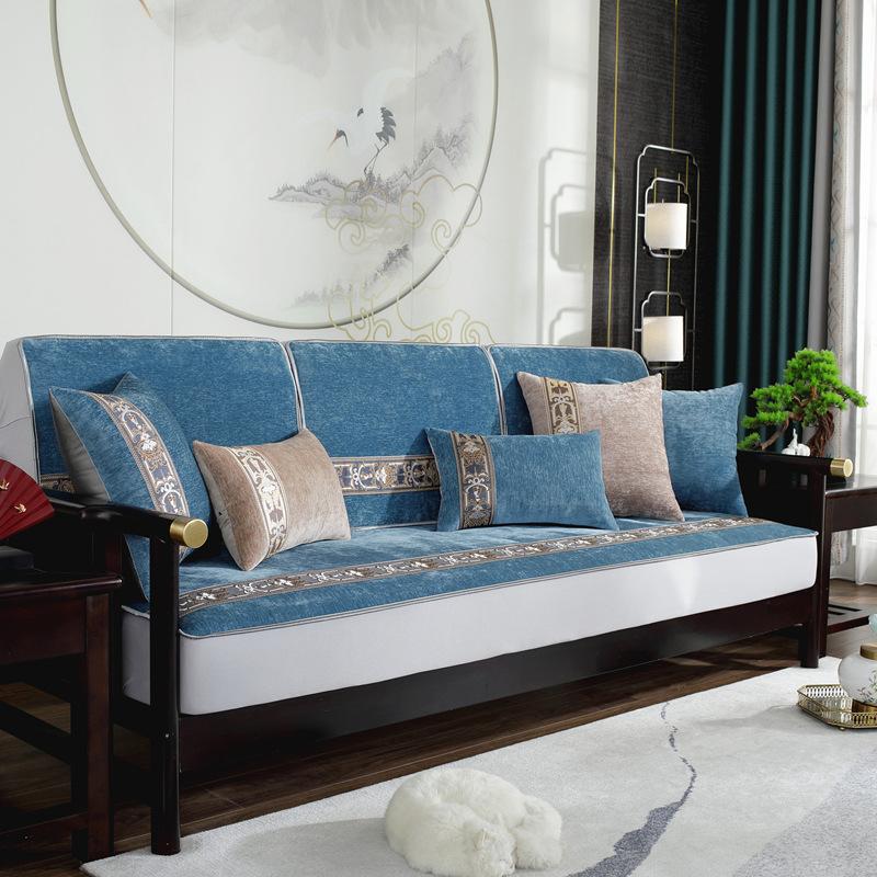 Chinese Sofa Elastic Non-Slip All-Inclusive Universal Cover Four Seasons Universal Anti-Scratching Chenille Sofa Cover