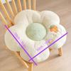 Soft Round Plush Seat Cushion - Fruit & Flower-Themed, Machine Washable, Polyester - Comfortable Full-Body Support for Long Sitting