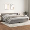 3130919 vidaXL Divan-lit Et Matelas Gris Clair 200x200cm Velours