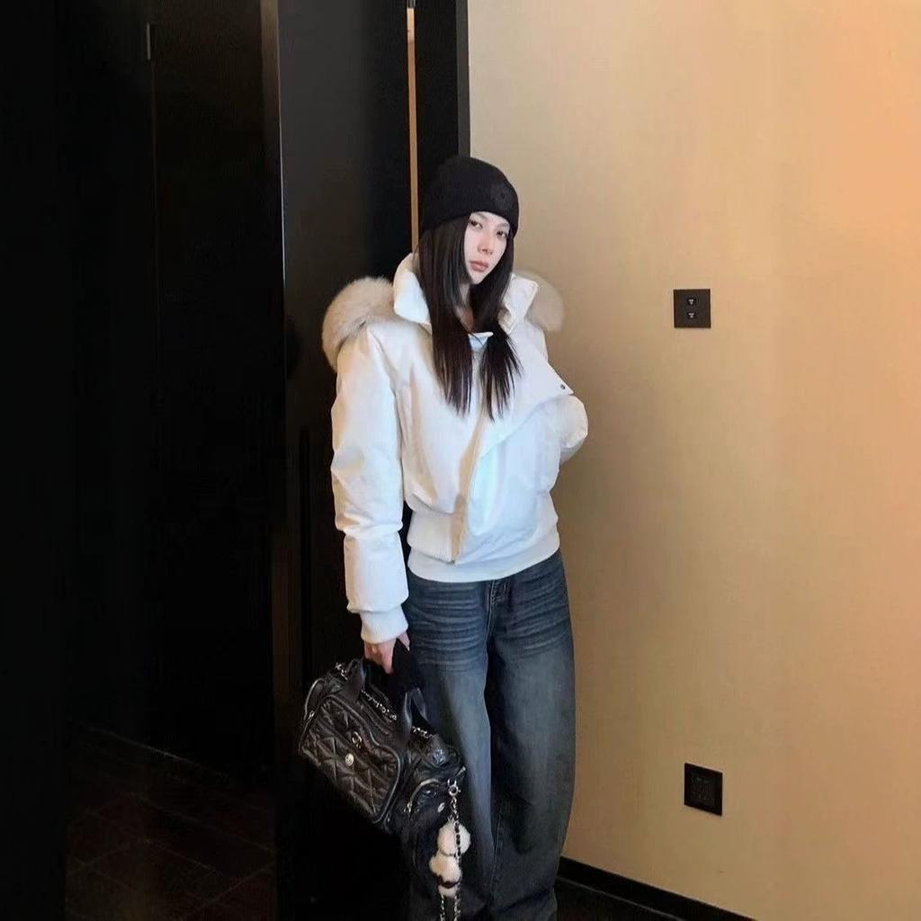 Big fur collar hooded short cotton-padded women's winter new thickened cotton-padded jacket slim-fitting cotton-padded jacket