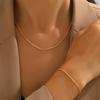 New Gold-colored Cauliflower Chain Jewelry Set for Women Rose Gold Pineapple Chain Necklace and Bracelet Two-piece Set