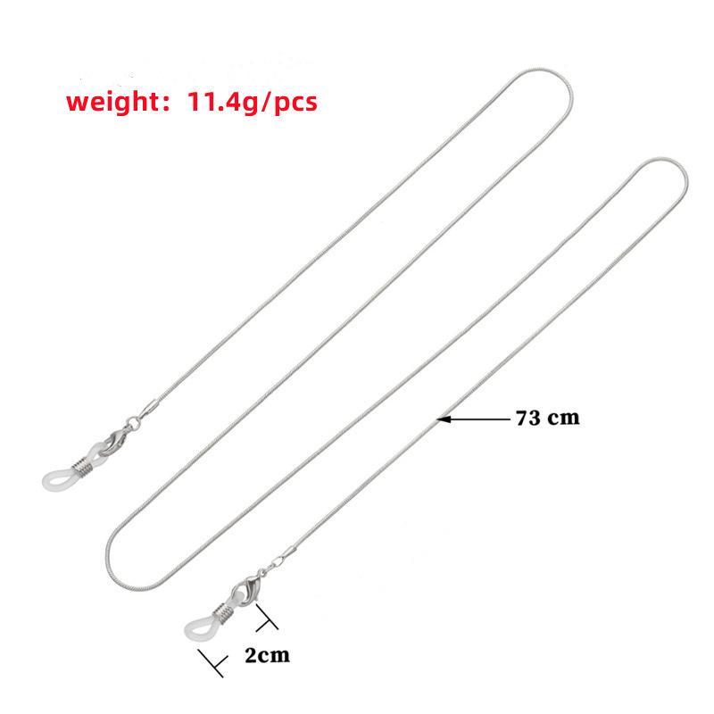 Retro fashion unisex trend hanging chain accessories, simple thin chain snake bone chain glasses chain