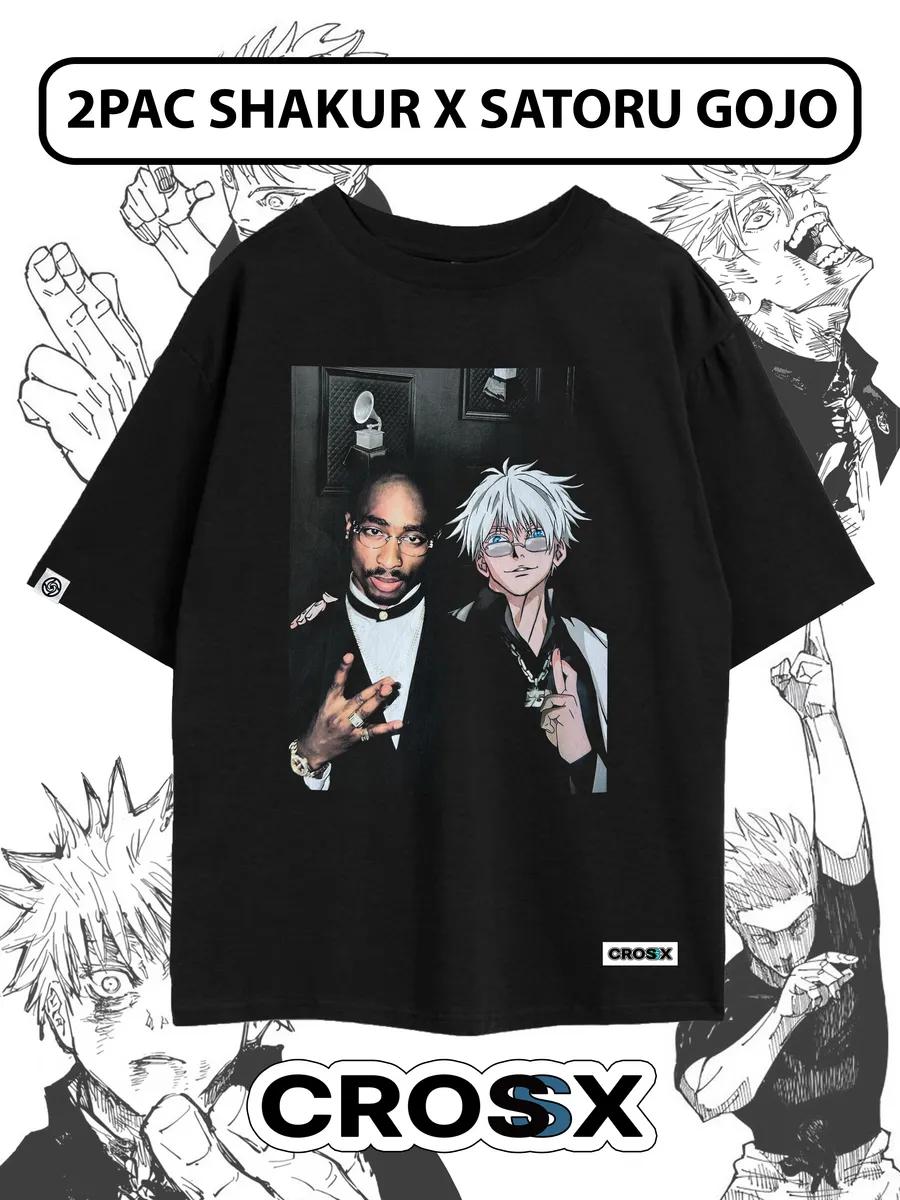 Black cotton oversized long printed T-shirt 3XL