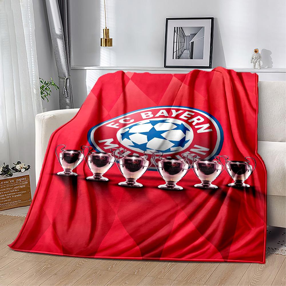 Bayern Munich Blanket Durable Comfort Perfect for Bed Bedding Office Chair Four Seasons Universal Digital Print Birthday Christmas Gift Blanket