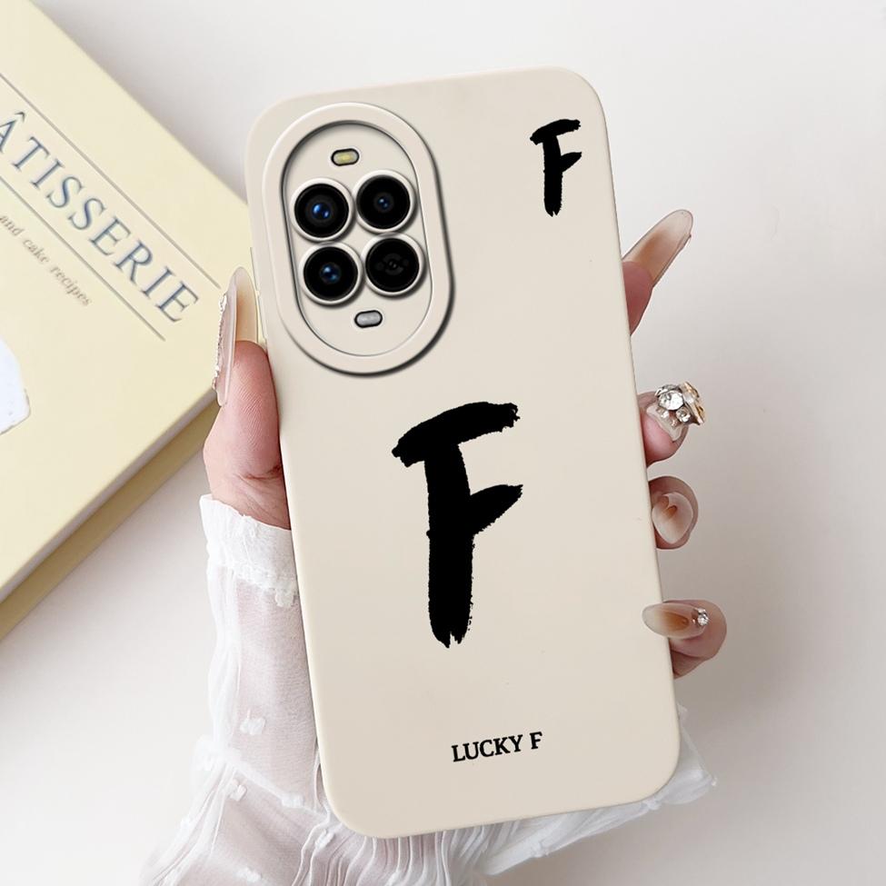 For Huawei Nova 13Pro MIS-AL00 Phone Cover For Huawei Nova 13 Pro Case Silicone Simple Fashion A-Z Letters Shockproof Bumper
