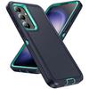 Three Proof Flat Protective Case with Built-in Dust Plug and Fingerprint Protection for Samsung Phone Cases