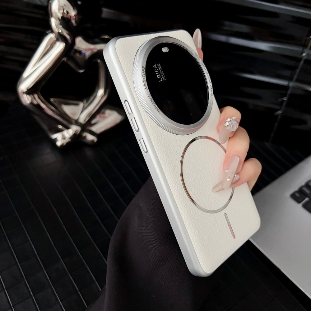 For Xiaomi Mi 15 Ultra Case Luxury PU Magnetic Wireless Charging Protect Back Cover Case For Xiaomi Mi 15 Pro 14 13 Ultra Shell