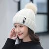 Knitted Winter Hat With Plush Balls And Letter Decorations For Outdoor Daily Use