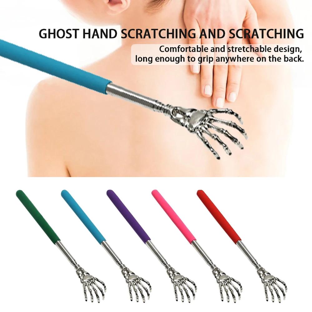 Stainless Steel Back Scratcher Telescopic Scratching Massager Retractable Itching Device Extendable Back Massager Christmas Gift