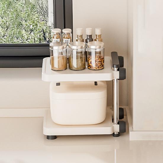 Кухонная стойка для хранения Прочная несущая способность Регулируемая конструкция Многофункциональная многоярусная стойка для хранения кастрюль Органайзер для сковородок и посуды A