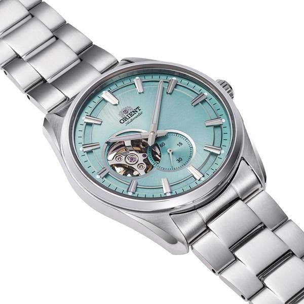 Orient Men's RN-AR0009L (Contemporary Semi-Skeleton Men's Metal) Round Watch Silver Stainless Steel