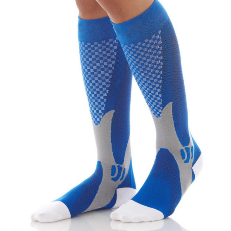 

Anti-Swelling Compression Socks for Running, Basketball, Football - Elastic Outdoor Sports Socks S/M синий