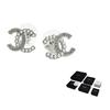 Irregular Logo Metal Earrings Women’s Silver