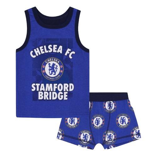 Chelsea FC Boys Crest Top & Shorts Set