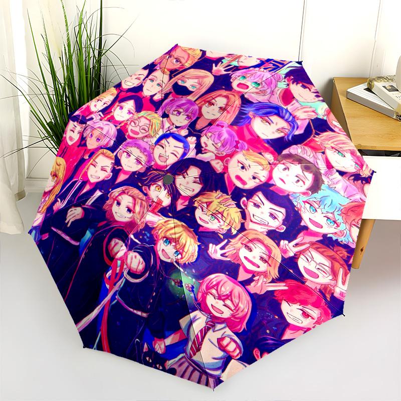 Birthday Anime Collage Folding Umbrella Travel Durable Umbrella Umbrella Travel