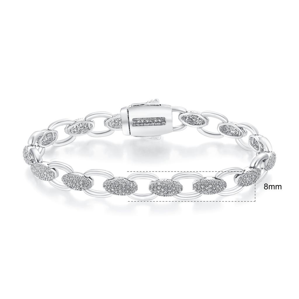 A New Spring Buckle Rhombus Zircon Bracelet Is Designed by Heavy Industry, Niche Hiphop Is Popular In Europe and the United States