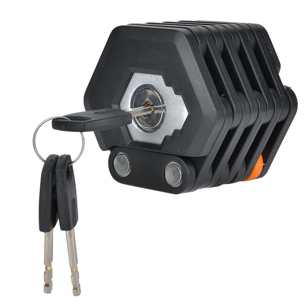 Bike Antitheft Key Chain Folding Lock for Mountain Bicycle Electric Scooter