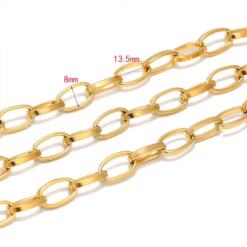 8mm Stainless Steel Wide Chain Necklace & Bracelet - Hip Hop Jewelry