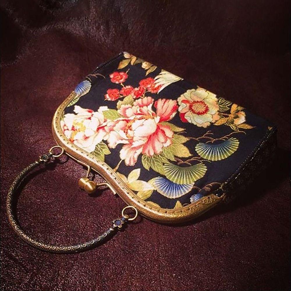 Metal Purse Frame Kiss Clasp Vintage Purse Frame Mini Bag Kiss Clasp Lock Handle Bag Accessories